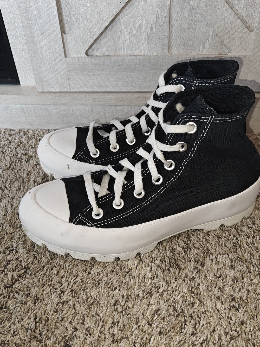 Converse Chuck Taylor All Star Lugged High-top Platform Sneakers Size 7.5 Women - Picture 5 of 7